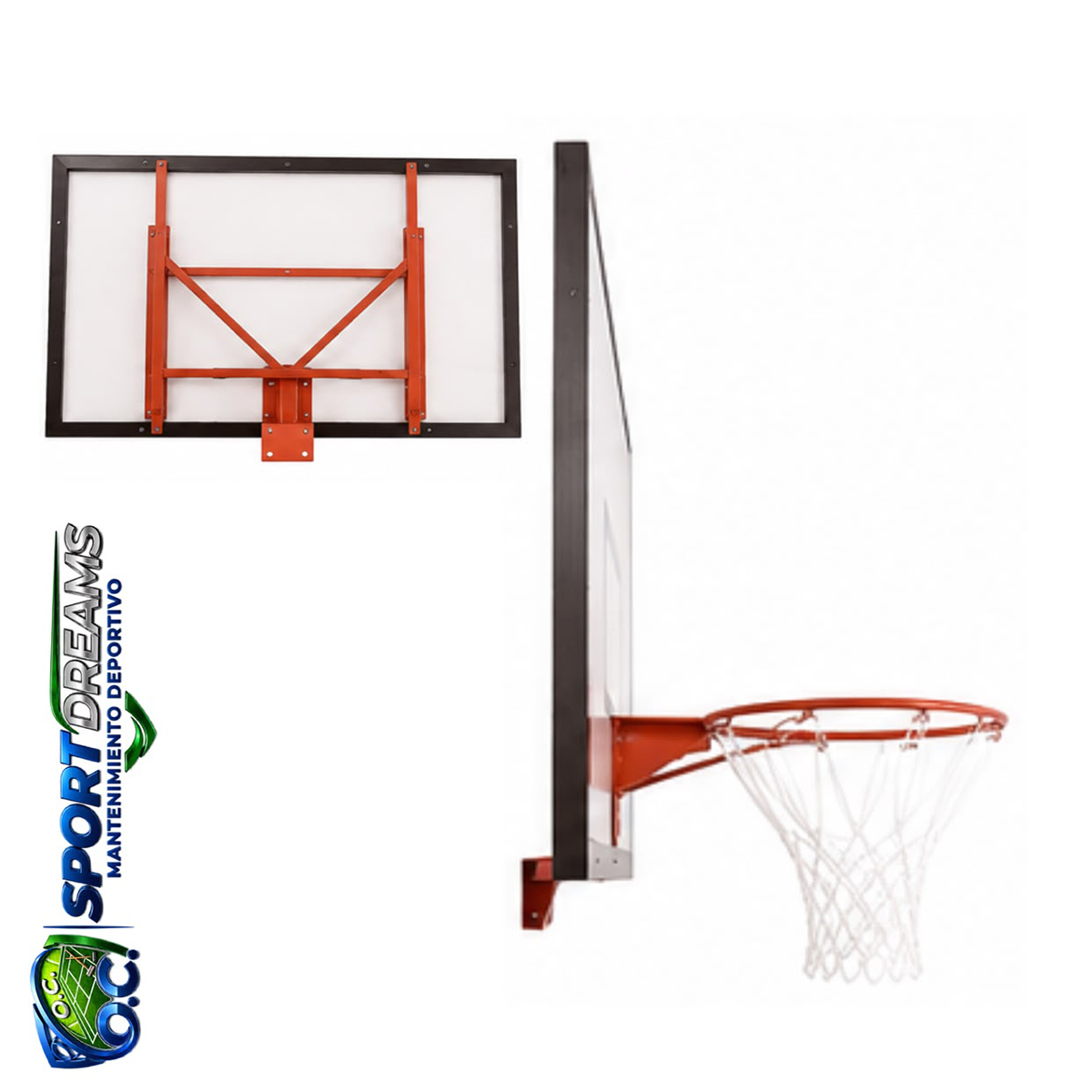 Tablero de Baloncesto en Fibra de Vidrio o Acrílico - Imagen 2